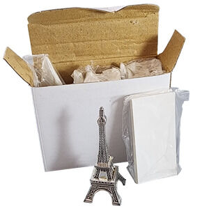 Godinger Silverplate Place Card Holders Eiffel Tower Set of 6 - New